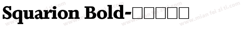 Squarion Bold字体转换